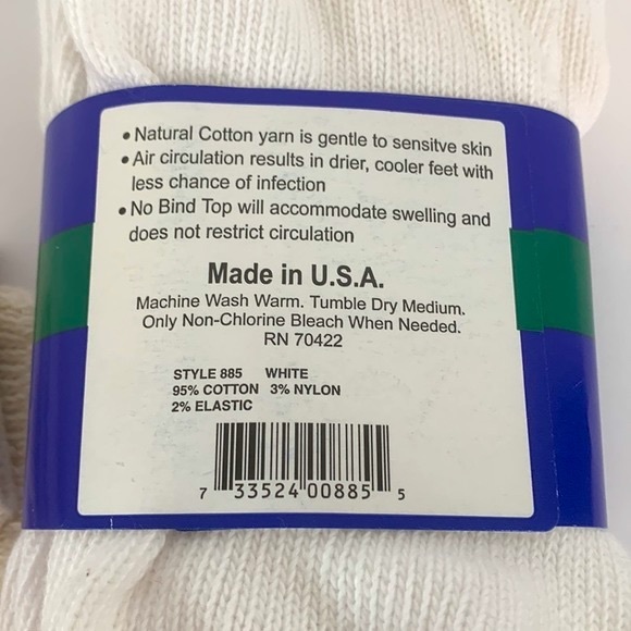 Puritan Socks For Diabetic Sensitive Skin Circulatory Problems New Size 6-12 - Picture 6 of 10